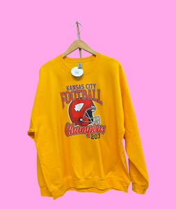 Kansas City Football Mustard Crewneck