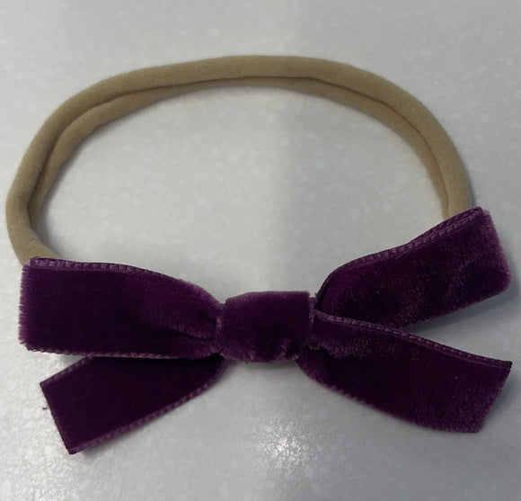 Velvet Headband Bow