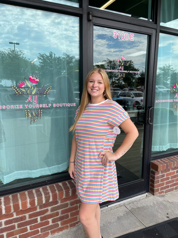 Striped T-Shirt Dress