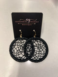 Circle Web Drop Earrings