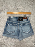 Girls Stone Wash Distressed Jean Shorts