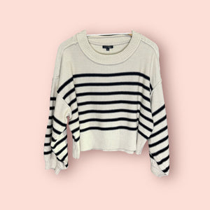 Taupe Striped Sweater