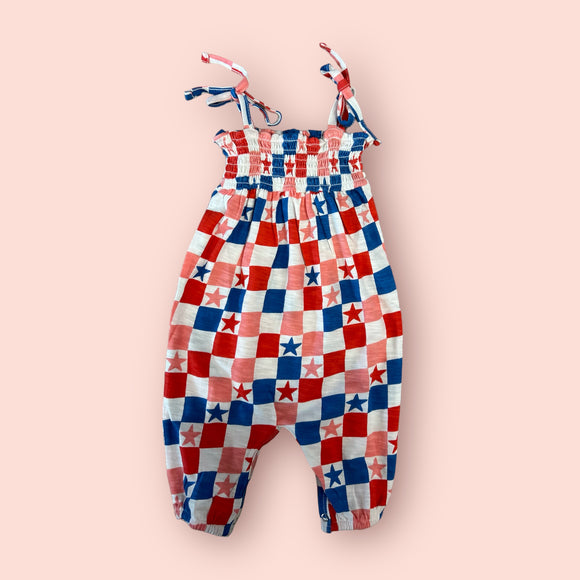 Girls 4th of July Romper