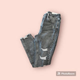 #10 High Rise Grey Distressed Jeans