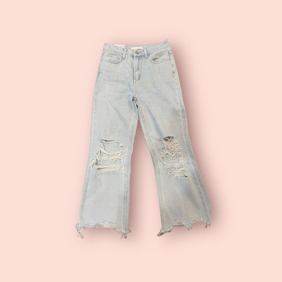 #95 Vintage Distressed Flare Jeans