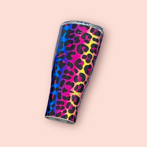 30 oz Neon Leopard Tumbler Cup