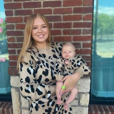 Mommy and Me Cheetah Sweater Dress