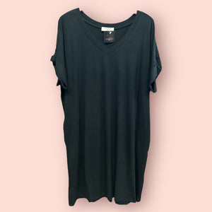 Black T-Shirt Dress PLUS