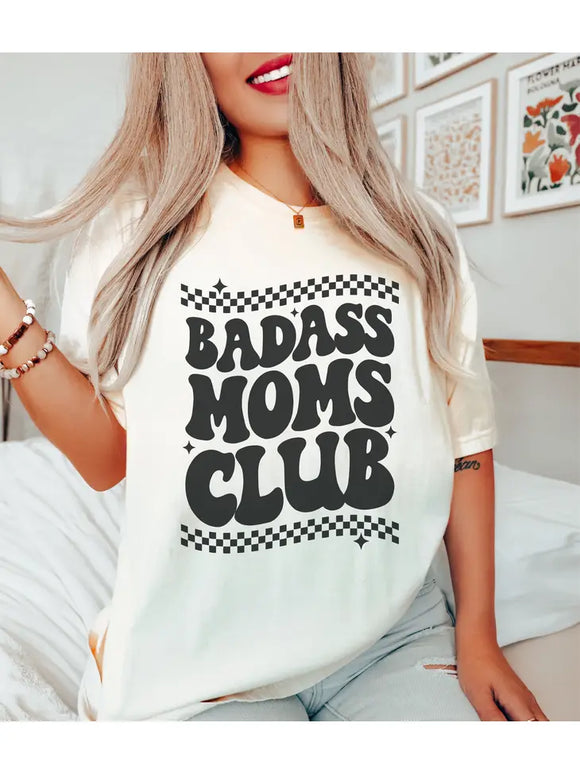 Badass Mom Club Tee Purple