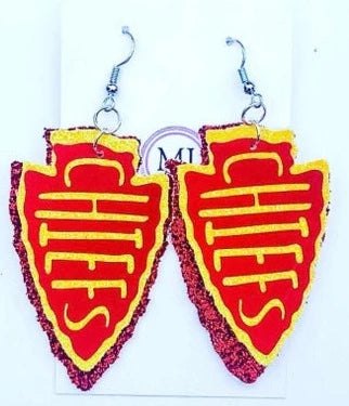 Chiefs Glitter Arrowhead Earrings