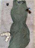 The Amelie Olive Dress