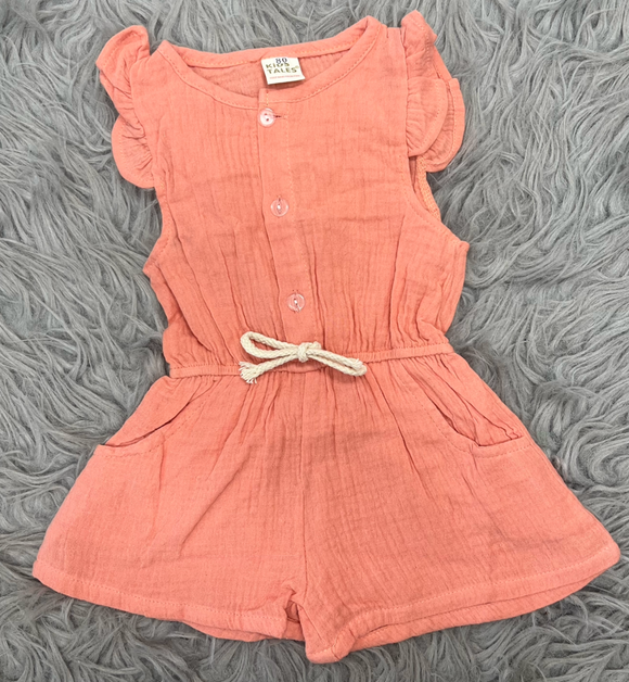 Girls Romper with Front Tie