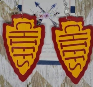 Red and Yellow Chiefs Earrings