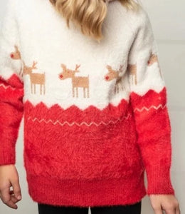 Girls Reindeer Sweater