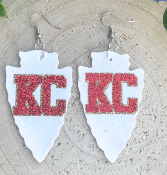 White KC Earrings