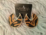 Open Animal Print Hoops