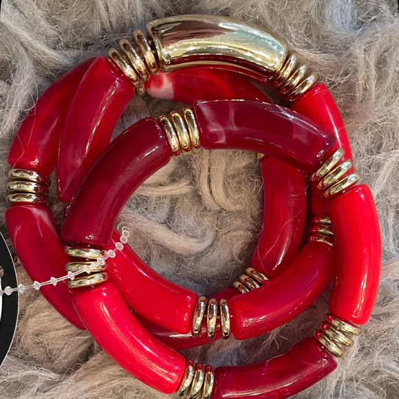 Large Acrylic Tube Bracelet Set