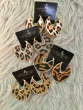 Open Animal Print Hoops