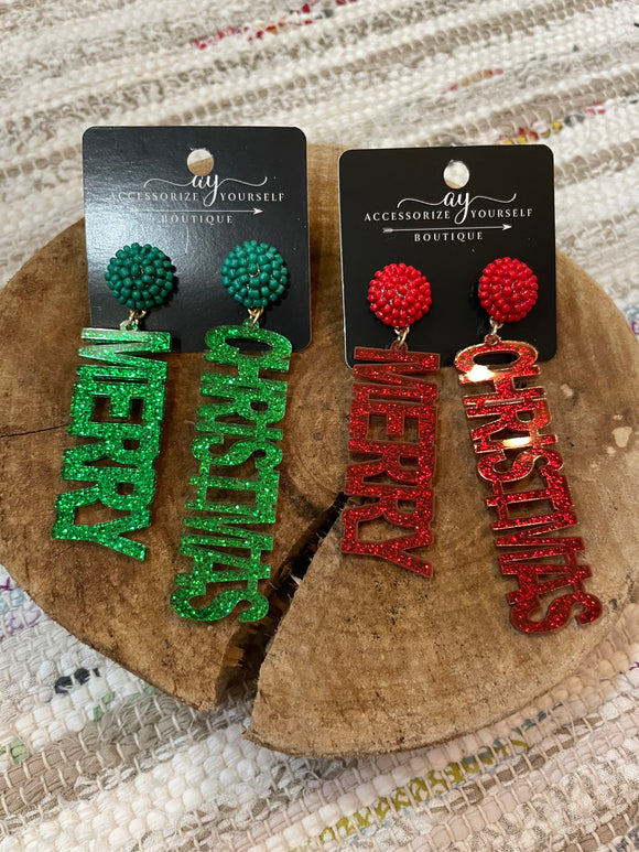 Merry Christmas Earrings