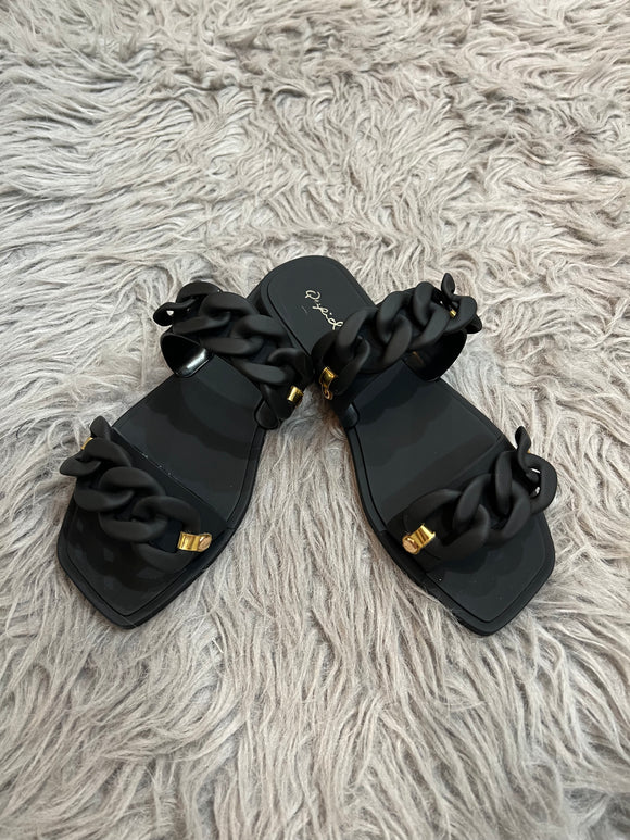 Matte Chain Sandals