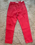 Red Hot High Rise Mom Jeans