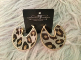 Open Animal Print Hoops