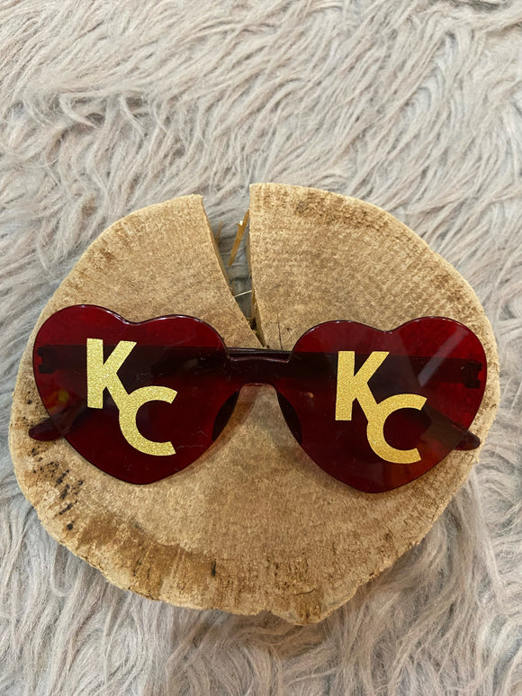 Glitter KC Heart Sunglasses