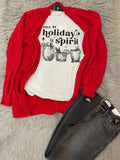 Full Of Holiday Spirt Graphic Tee