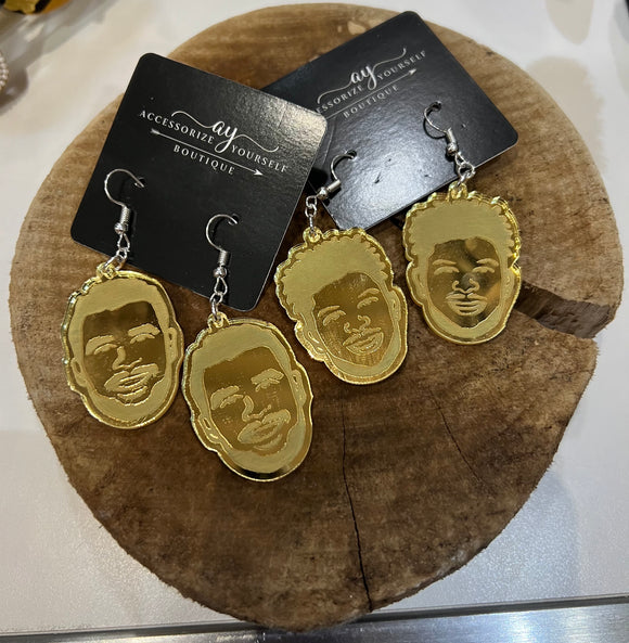 Player Face Earrings