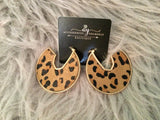 Open Animal Print Hoops