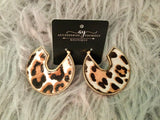 Open Animal Print Hoops