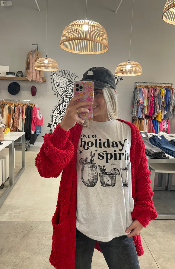 Full Of Holiday Spirt Graphic Tee