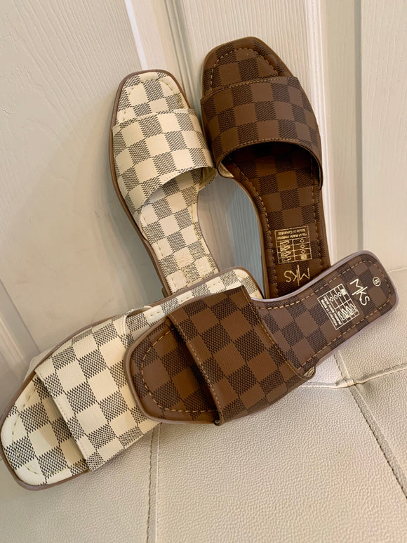 Checkered Sandals