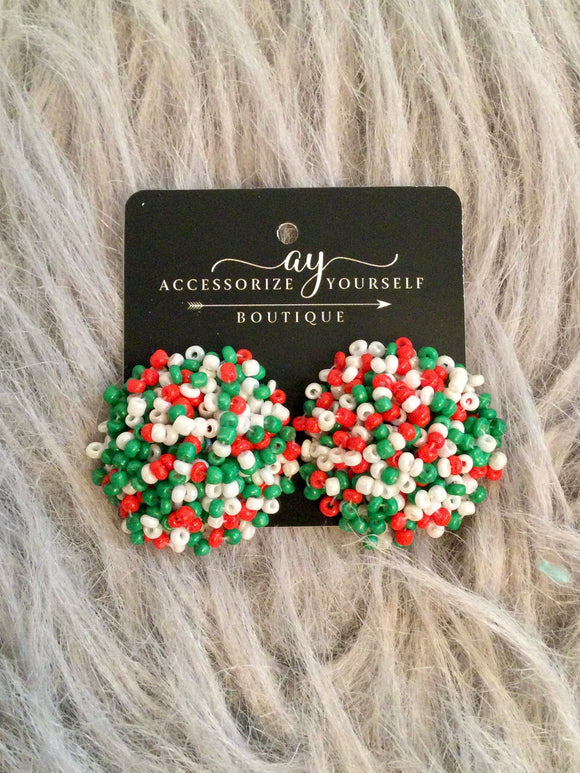 Holiday Pom Earrings